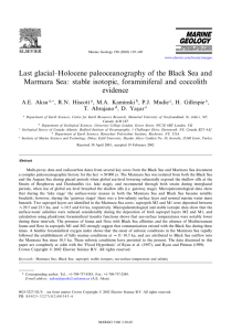 Last glacial^Holocene paleoceanography of the Black Sea and