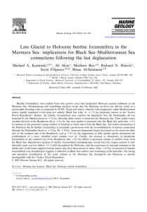 Late Glacial to Holocene benthic foraminifera in the