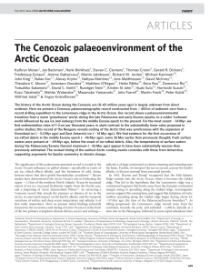 The Cenozoic palaeoenvironment of the Arctic Ocean