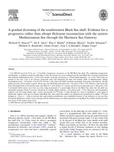 A gradual drowning of the southwestern Black Sea shelf: Evidence... progressive rather than abrupt Holocene reconnection with the eastern