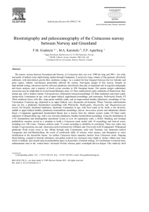 Biostratigraphy and paleoceanography of the Cretaceous seaway between Norway and Greenland