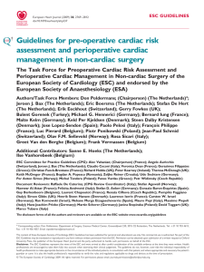 Guidelines for pre-operative cardiac risk assessment and perioperative cardiac