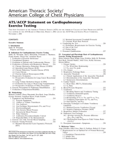 American Thoracic Society/ American College of Chest Physicians ATS/ACCP Statement on Cardiopulmonary