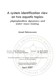 A system identification view on two aquatic topics:  phytoplankton dynamics and