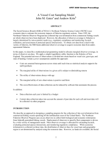 A Vessel Cost Sampling Model John M. Gates and Andrew Kitts