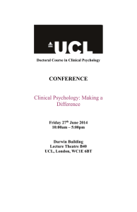 CONFERENCE  Clinical Psychology: Making a Difference