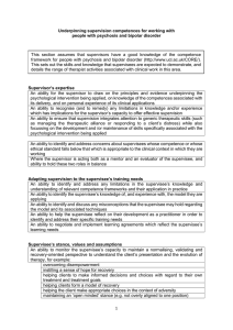 This  section  assumes  that  supervisors ... framework for people with psychosis and bipolar disorder (
