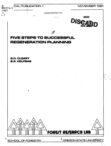 REGENERATION PLANNING FIVE STEPS TO SUCCESSFUL RE.1IRRCH IRS NOVEMBER 1981