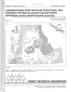 V d;nd/ FOREST SITES IN NORTHEASTERN OREGON AND NORTHERN IDAHO