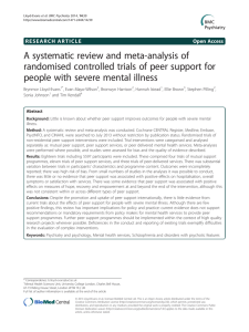 A systematic review and meta-analysis of people with severe mental illness
