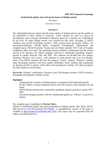 The relationship between annual  growth  in  the ... the  institutions  of  those  nations ... Institutional quality and catch performance of fishing nations