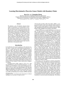 Learning Discriminative Piecewise Linear Models with Boundary Points