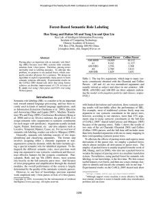 Forest-Based Semantic Role Labeling