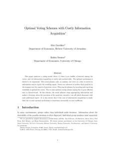 Optimal Voting Schemes with Costly Information Acquisition