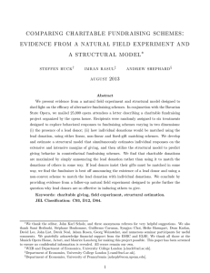 comparing charitable fundraising schemes: evidence from a natural field experiment and