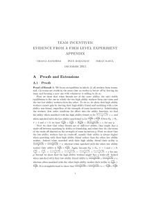 team incentives: evidence from a firm level experiment appendix A