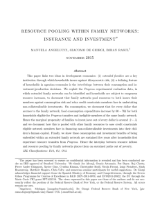 resource pooling within family networks: insurance and investment ¤