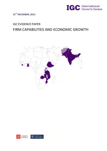   FIRM CAPABILITIES AND ECONOMIC GROWTH  IGC EVIDENCE