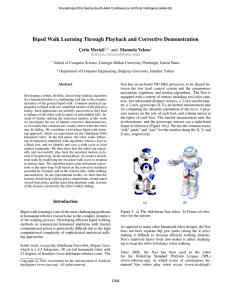 Biped Walk Learning Through Playback and Corrective Demonstration C ¸ etin Meric¸li