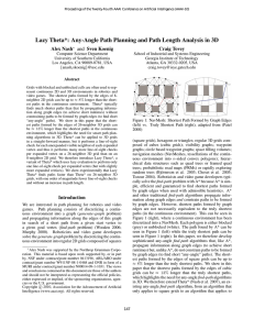 Lazy Theta*: Any-Angle Path Planning and Path Length Analysis in... Alex Nash Craig Tovey and Sven Koenig