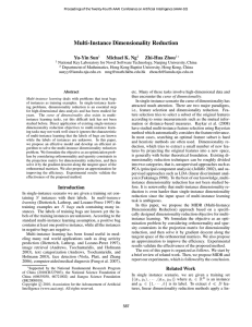 Multi-Instance Dimensionality Reduction Yu-Yin Sun Michael K. Ng Zhi-Hua Zhou