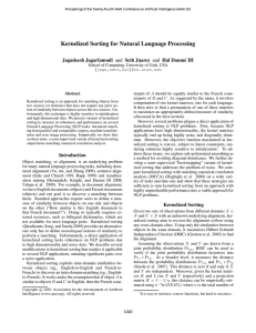 Kernelized Sorting for Natural Language Processing