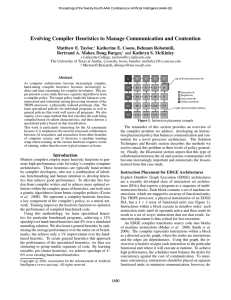 Evolving Compiler Heuristics to Manage Communication and Contention