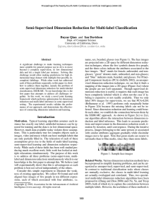 Semi-Supervised Dimension Reduction for Multi-label Classification Buyue Qian and Ian Davidson