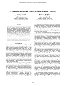 A Nonparametric Bayesian Model of Multi-Level Category Learning Kevin R. Canini