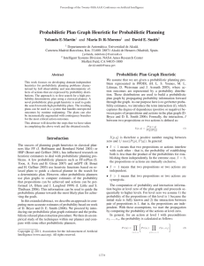 Probabilistic Plan Graph Heuristic for Probabilistic Planning Yolanda E-Mart´ın