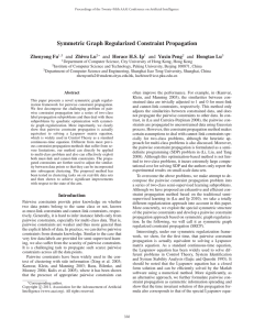 Symmetric Graph Regularized Constraint Propagation Zhenyong Fu and Zhiwu Lu