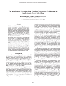 The Inter-League Extension of the Traveling Tournament Problem and its