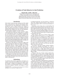 Evolution of Node Behavior in Link Prediction Baojun Qiu , Qi He