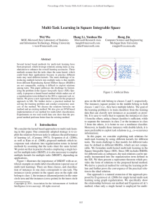 Multi-Task Learning in Square Integrable Space Wei Wu Hang Li, Yunhua Hu