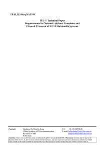 TP-H.323-Req.NATFW ITU-T Technical Paper Requirements for Network Address Translator and