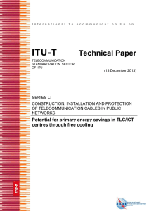 ITU-T Technical Paper Potential for primary energy savings in TLC/ICT