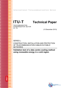 ITU-T Technical Paper Validation test of a data centre cooling method