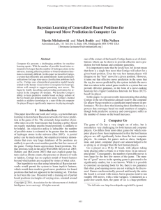 Bayesian Learning of Generalized Board Positions for