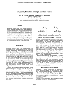 Integrating Transfer Learning in Synthetic Student