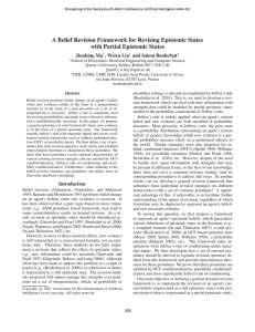 A Belief Revision Framework for Revising Epistemic States Jianbing Ma