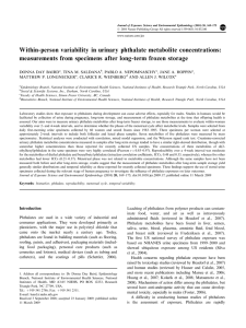 Within-person variability in urinary phthalate metabolite concentrations: