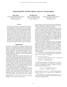 Integrating Rules and Description Logics by Circumscription Qian Yang Jia-Huai You Zhiyong Feng