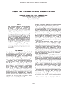 Stopping Rules for Randomized Greedy Triangulation Schemes