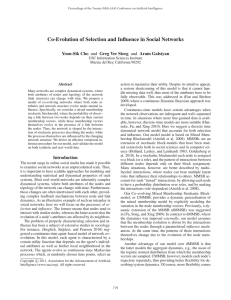 Co-Evolution of Selection and Inﬂuence in Social Networks