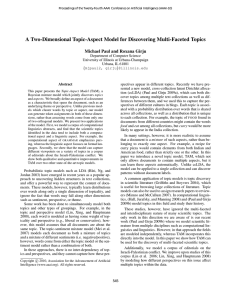 A Two-Dimensional Topic-Aspect Model for Discovering Multi-Faceted Topics