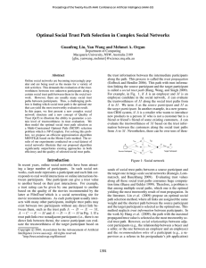 Optimal Social Trust Path Selection in Complex Social Networks