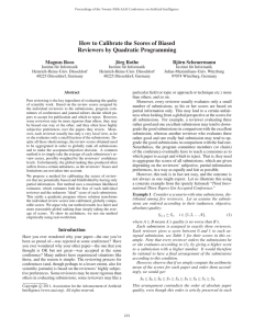 How to Calibrate the Scores of Biased Reviewers by Quadratic Programming