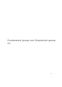 Fundamental groups and Diophantine geome- try 1