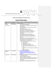 AISC System Migration &amp; Device Sync How the Project Works…