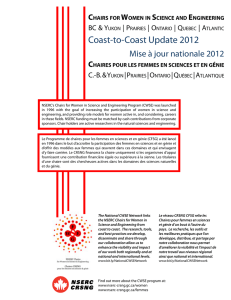 Coast-to-Coast Update 2012 Mise à jour nationale 2012 C